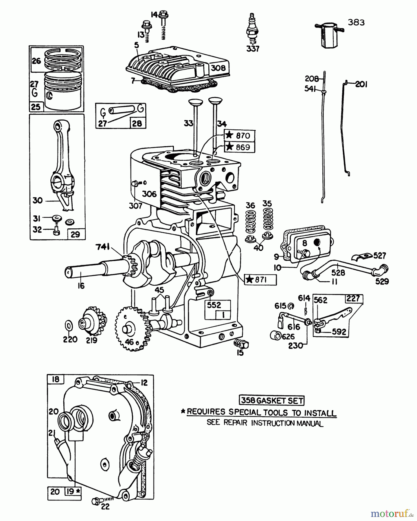 Toro Neu Blowers/Vacuums/Chippers/Shredders 62933 - Toro 5 hp Lawn Blower, 1986 (6000001-6999999) ENGINE BRIGGS & STRATTON MODEL NO. 130202-1640-01 #1
