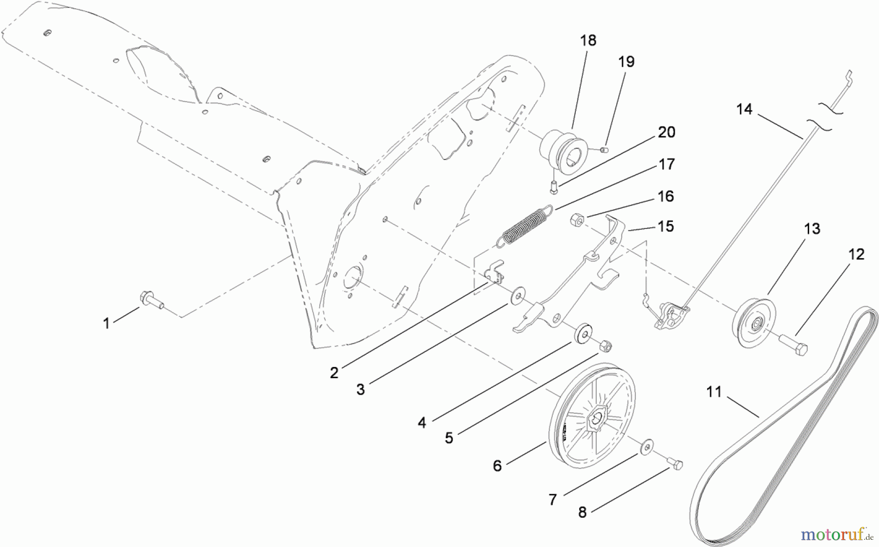 Toro Neu Snow Blowers/Snow Throwers Seite 1 38453 (621 ZR) - Toro Power Clear 621 ZR Snowthrower, 2012 (312000001-312999999) ROTOR DRIVE ASSEMBLY