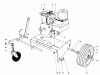 Toro 62933 - 5 hp Lawn Blower, 1988 (8000001-8999999) Ersatzteile ENGINE AND BASE ASSEMBLY