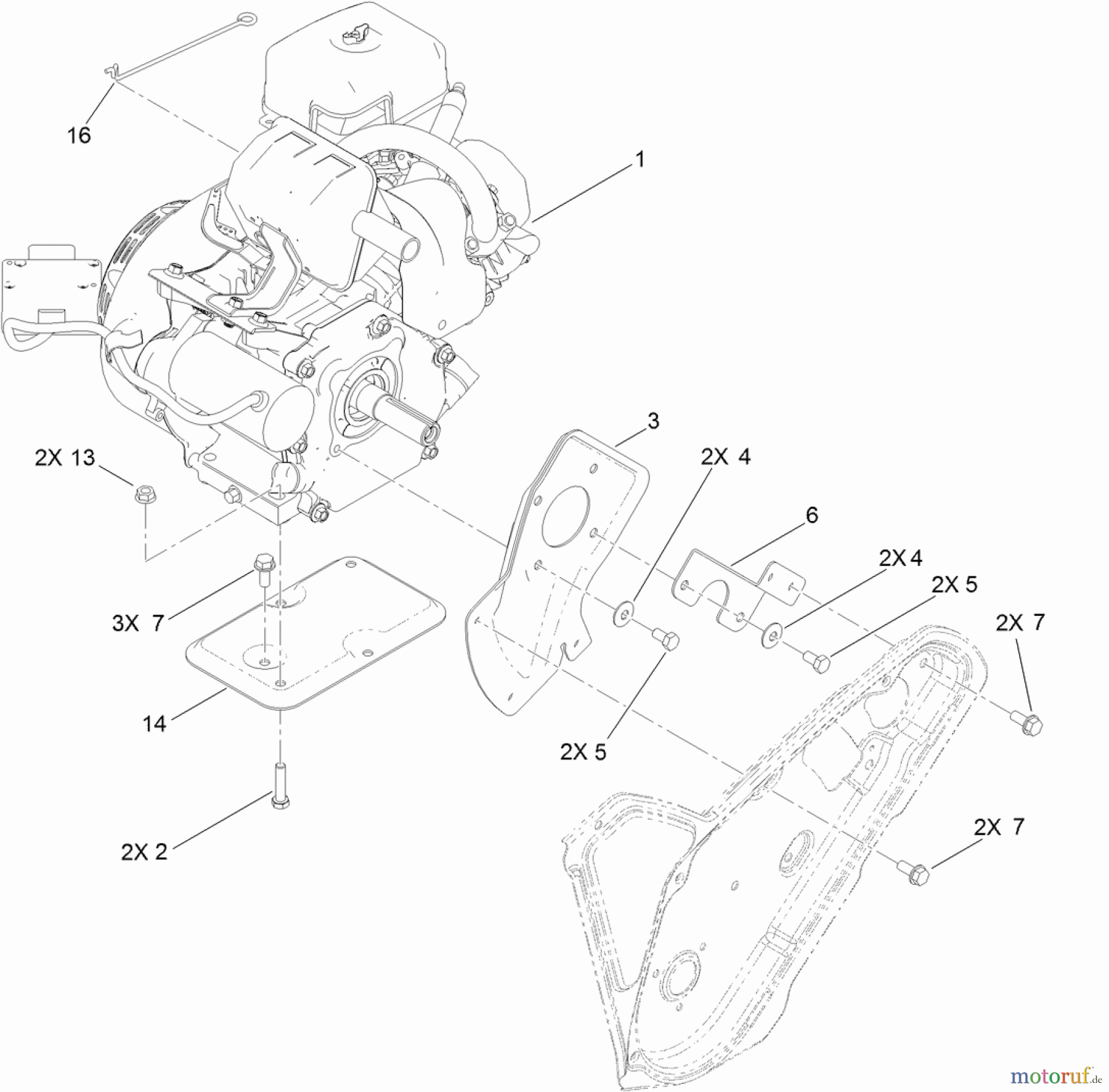  Toro Neu Snow Blowers/Snow Throwers Seite 1 38454 (621 ZE) - Toro Power Clear 621 ZE Snowthrower, 2013 (SN 313000001-313001999) ENGINE ASSEMBLY