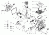 Toro 38505 (624) - 624 Power Shift Snowthrower, 1990 (0000001-0999999) Ersatzteile ENGINE NO. 68-8280 CRANKCASE ASSEMBLY