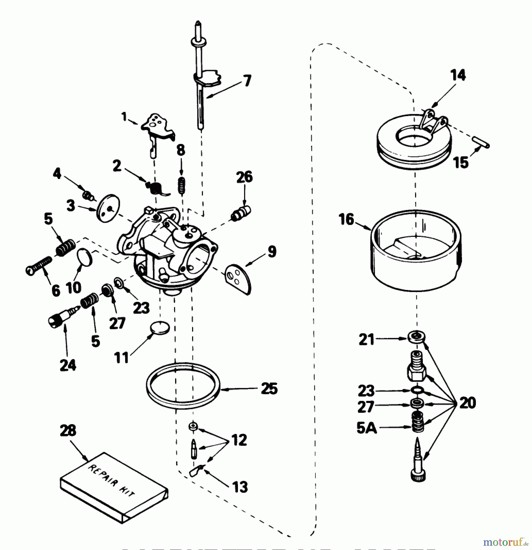 Toro Neu Snow Blowers/Snow Throwers Seite 1 38510 (624) - Toro 624 Power Shift Snowthrower, 1988 (8000001-8999999) CARBURETOR NO. 632379