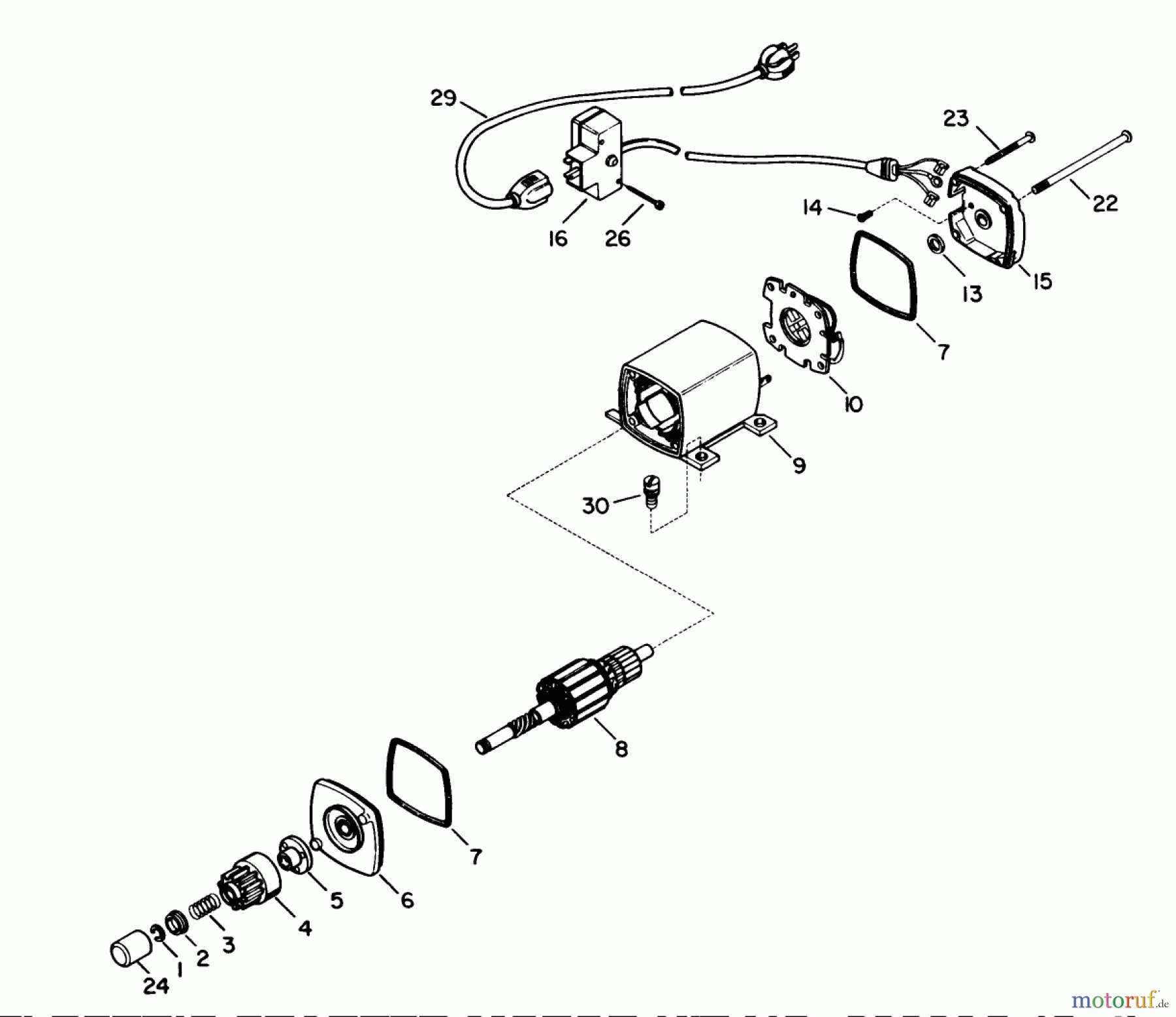 Toro Neu Snow Blowers/Snow Throwers Seite 1 38510 (624) - Toro 624 Power Shift Snowthrower, 1988 (8000001-8999999) ELECTRIC STARTER MOTOR KIT NO. 33328C (OPTIONAL)