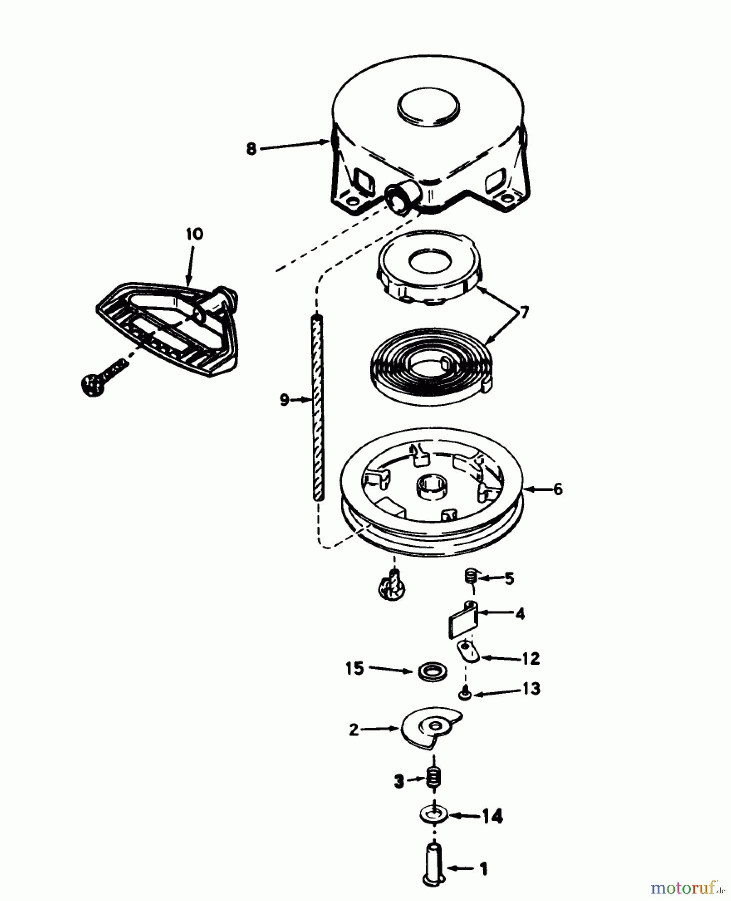 Toro Neu Snow Blowers/Snow Throwers Seite 1 38513 (624) - Toro 624 Power Shift Snowthrower, 1988 (8000001-8999999) REWIND STARTER NO. 590604