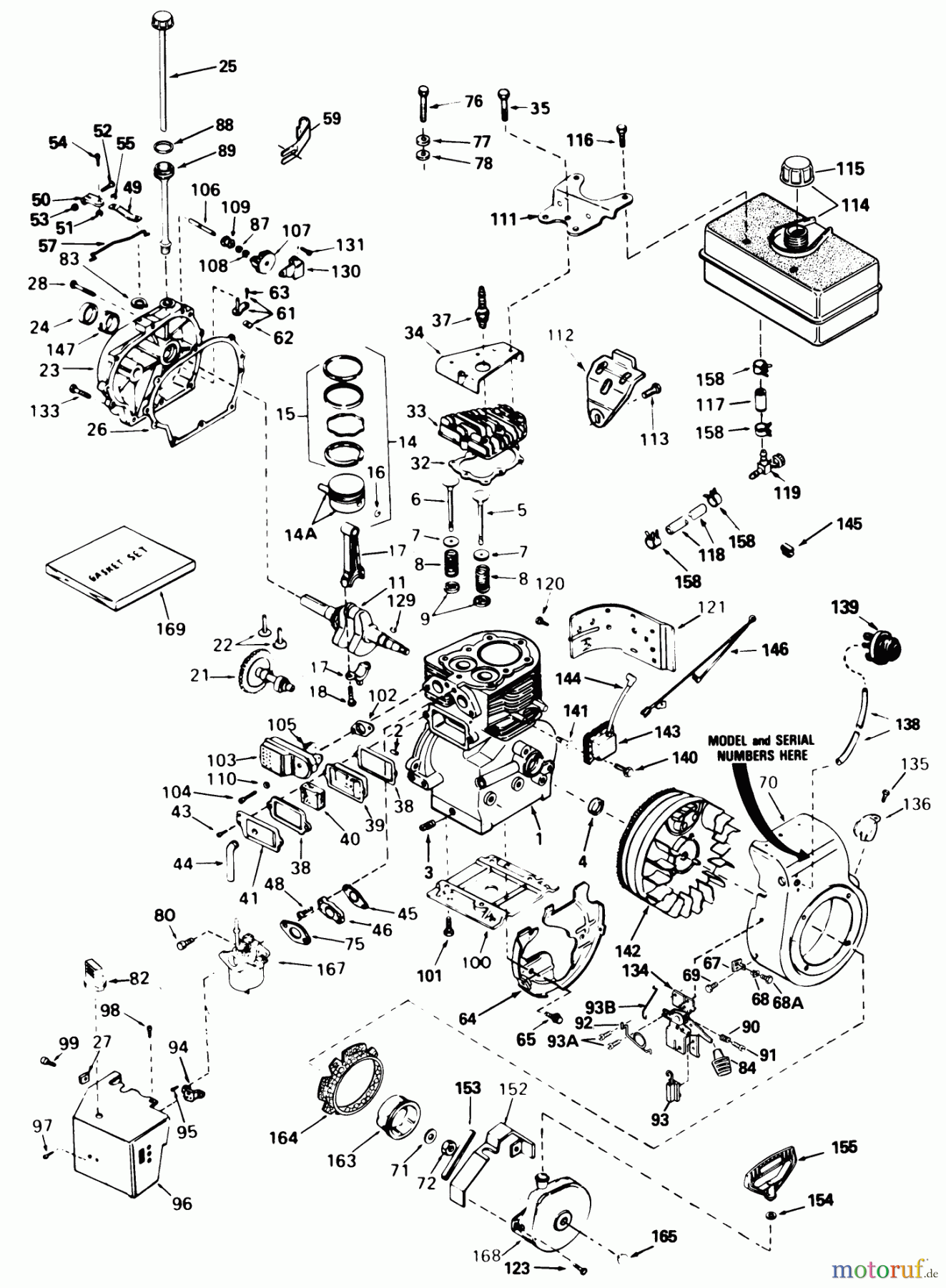 Toro Neu Snow Blowers/Snow Throwers Seite 1 38513 (624) - Toro 624 Power Shift Snowthrower, 1989 (9000001-9999999) ENGINE TECUMSEH MODEL NO. H60-75504W