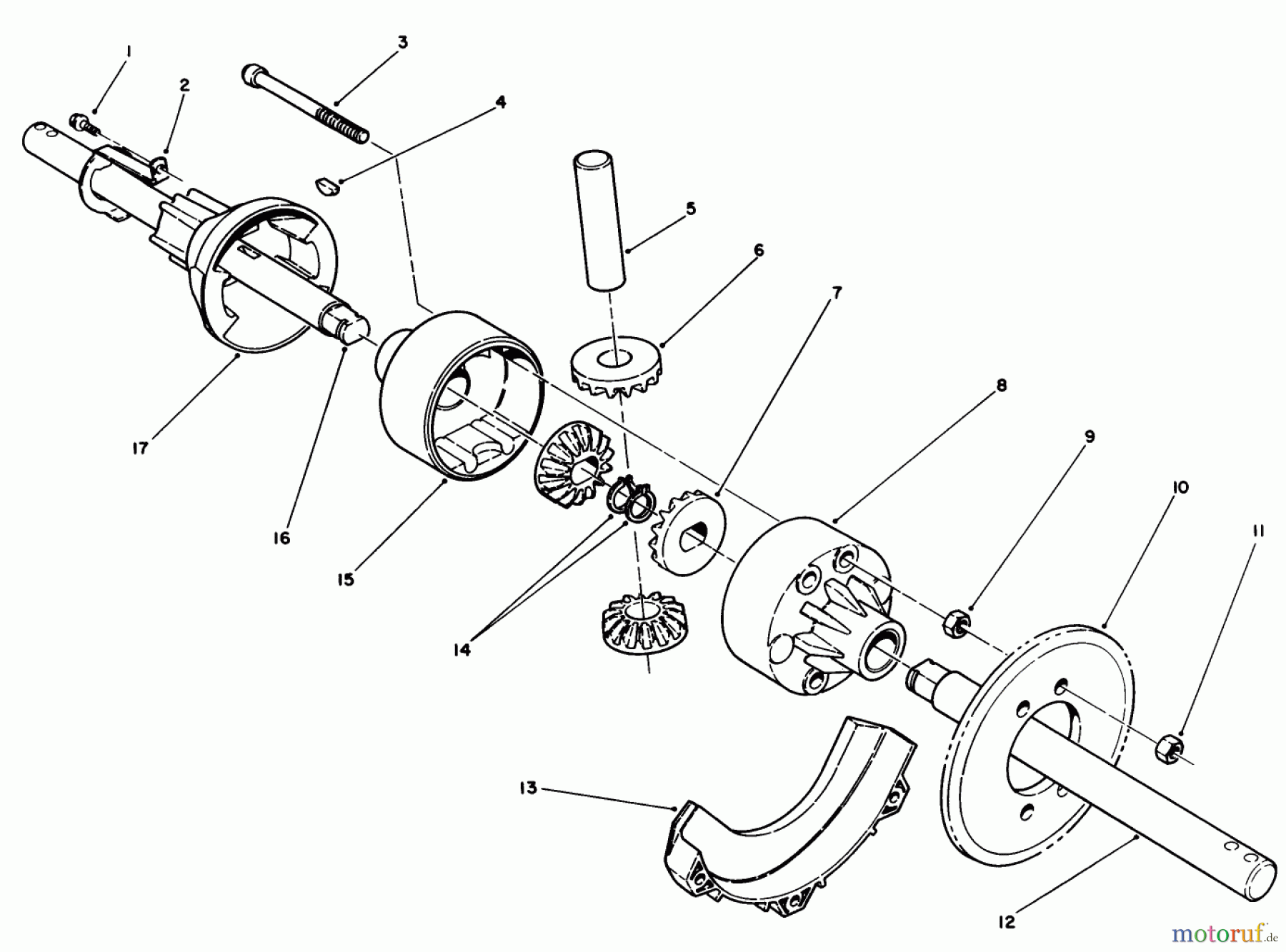 Toro Neu Snow Blowers/Snow Throwers Seite 1 38513 (624) - Toro 624 Power Shift Snowthrower, 1990 (0000001-0999999) DIFFERENTIAL KIT MODEL NO. 38038 (OPTIONAL)
