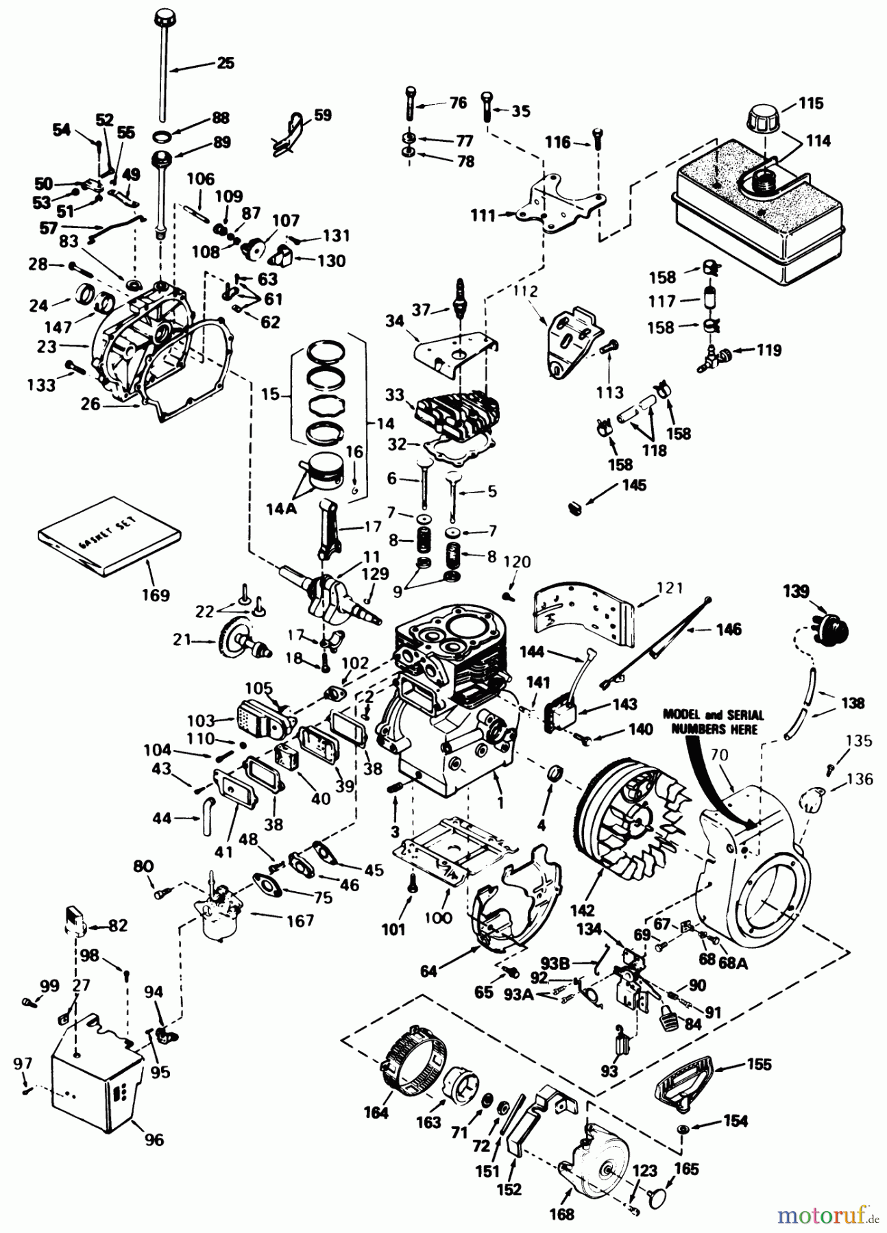 Toro Neu Snow Blowers/Snow Throwers Seite 1 38510 (624) - Toro 624 Power Shift Snowthrower, 1992 (2000001-2999999) ENGINE TECUMSEH MODEL NO. H60-75504W