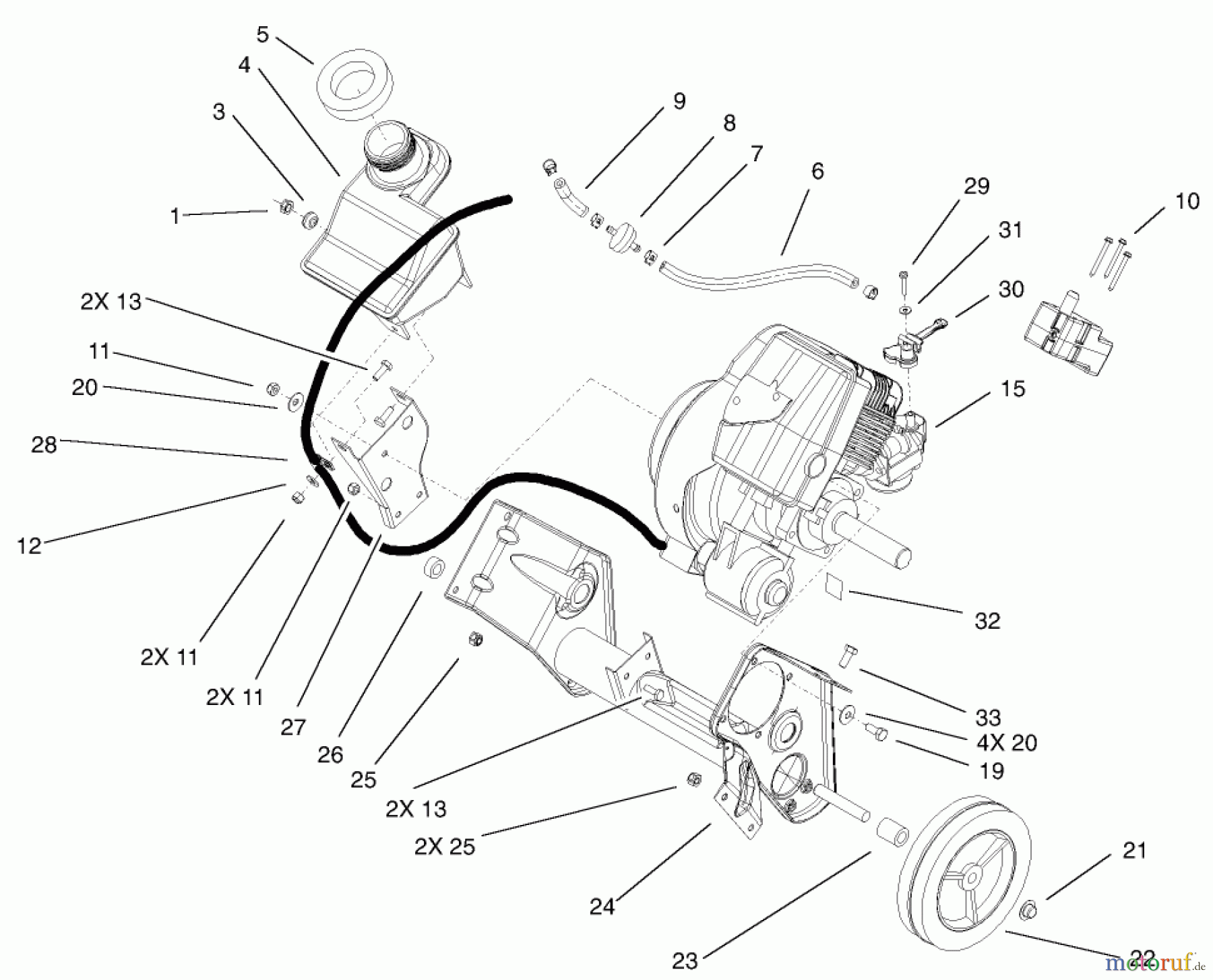 Toro Neu Snow Blowers/Snow Throwers Seite 1 38535 (2450) - Toro CCR 2450 GTS Snowthrower, 2002 (220000001-220999999) ENGINE AND FRAME ASSEMBLY