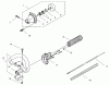 Toro 53030 - 8" Stick Edger, Curved Shaft (53032), 1998 (89000001-89999999) Ersatzteile HANDLE AND CLUTCH ASSEMBLY
