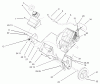 Toro 38517 (3650) - CCR 3650 GTS Snowthrower, 2004 (240000001-240999999) Ersatzteile ENGINE AND FRAME ASSEMBLY
