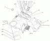 Toro 38517 (3650) - CCR 3650 GTS Snowthrower, 2004 (240000001-240999999) Ersatzteile UPPER SHROUD AND CONTROL PANEL ASSEMBLY