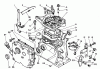 Toro 58402 - 2 hp Edger, 1984 (4000001-4999999) Ersatzteile CRANKCASE ASSEMBLY