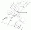 Toro 38518 (3650) - CCR 3650 GTS Snowthrower, 2004 (240000001-240999999) Ersatzteile HANDLE ASSEMBLY