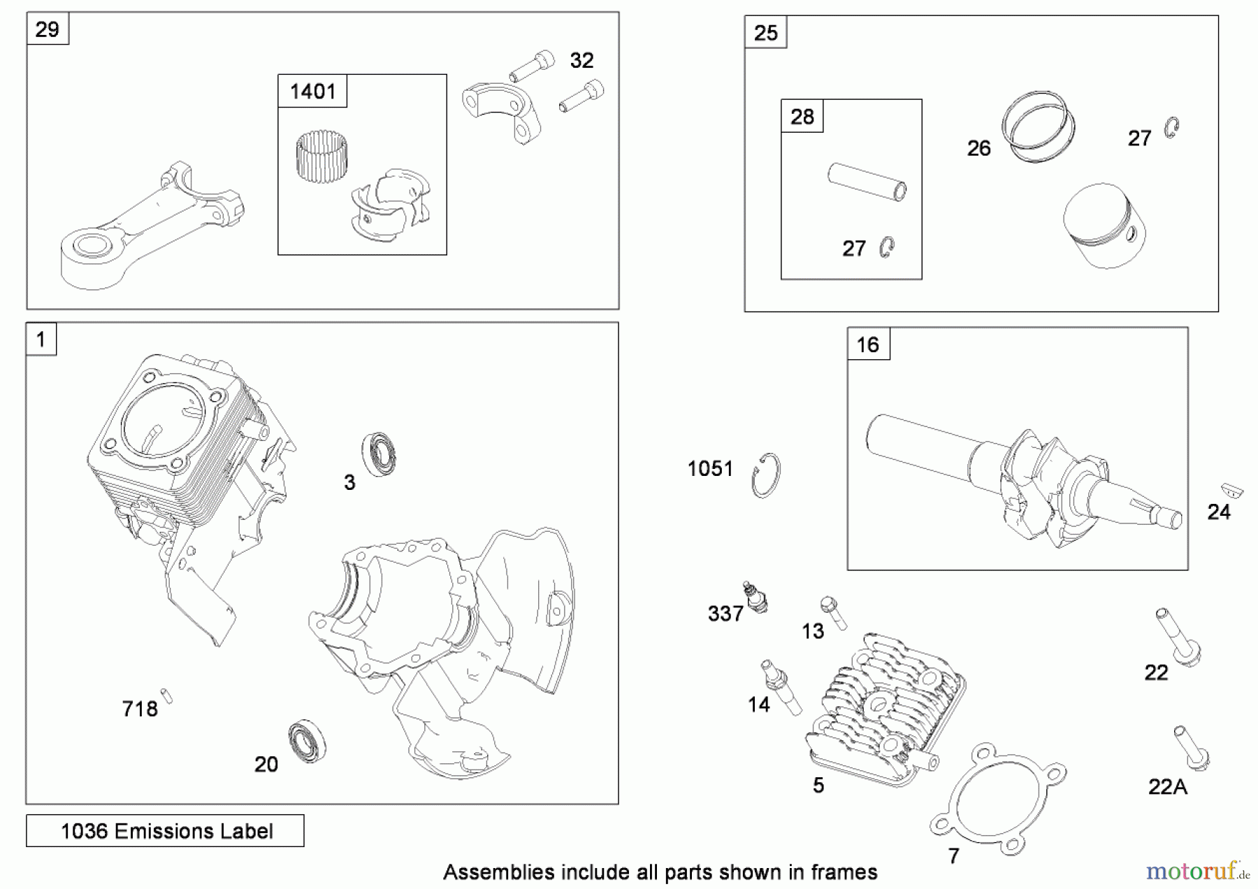 Toro Neu Snow Blowers/Snow Throwers Seite 1 38518 (3650) - Toro CCR 3650 GTS Snowthrower, 2007 (270010001-270999999) CYLINDER, PISTON AND CONNECTING ROD ASSEMBLY BRIGGS AND STRATTON 084233-0198-E8