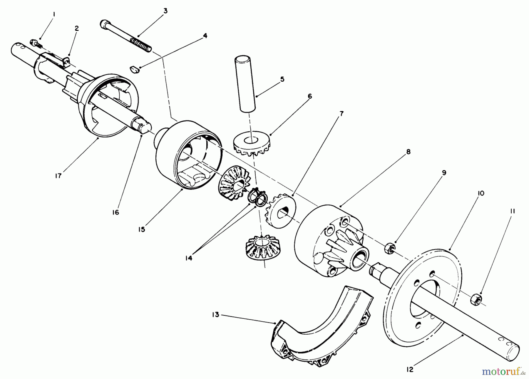 Toro Neu Snow Blowers/Snow Throwers Seite 1 38525 (724) - Toro 724 Power Shift Snowthrower, 1989 (9000001-9999999) DIFFERENTIAL KIT MODEL NO. 38038 (OPTIONAL)