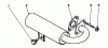 Toro 58402 - 2 hp Edger, 1985 (5000001-5999999) Ersatzteile MUFFLER ASSEMBLY