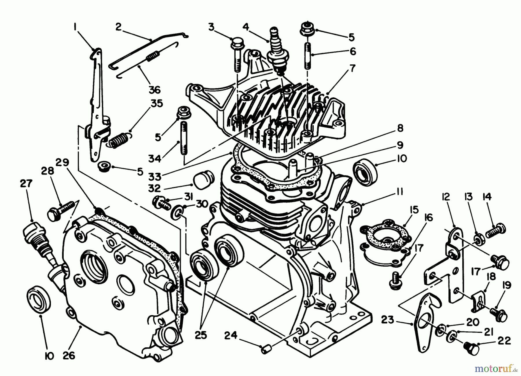  Toro Neu Edgers 58410 - Toro 2 hp Edger, 1986 (6000001-6999999) CRANKCASE ASSEMBLY