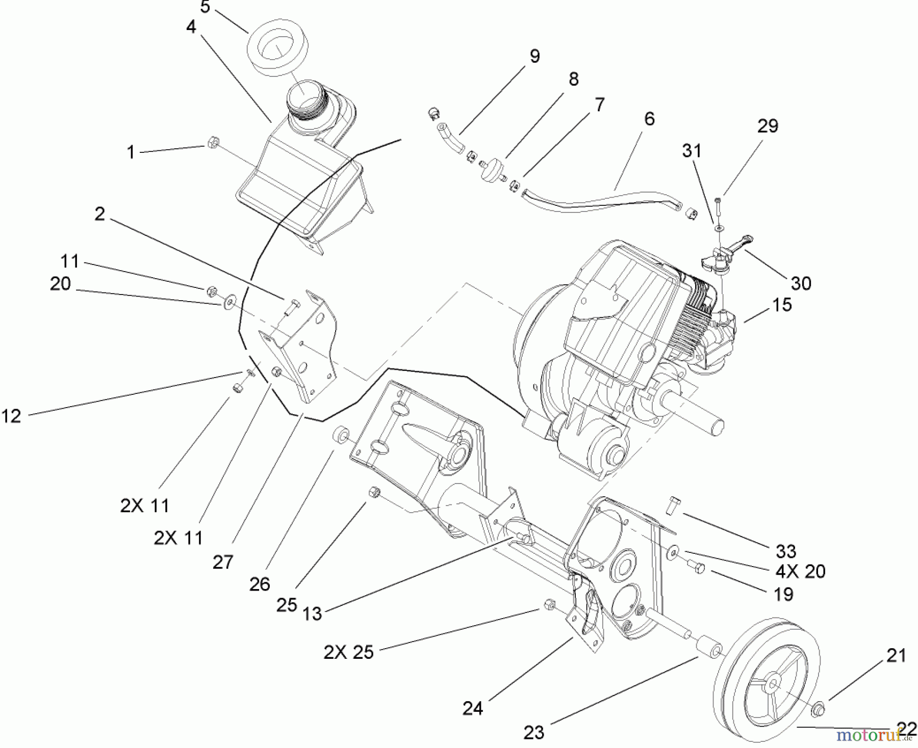 Toro Neu Snow Blowers/Snow Throwers Seite 1 38535 (2450) - Toro CCR 2450 GTS Snowthrower, 2005 (250000001-250999999) ENGINE AND FRAME ASSEMBLY