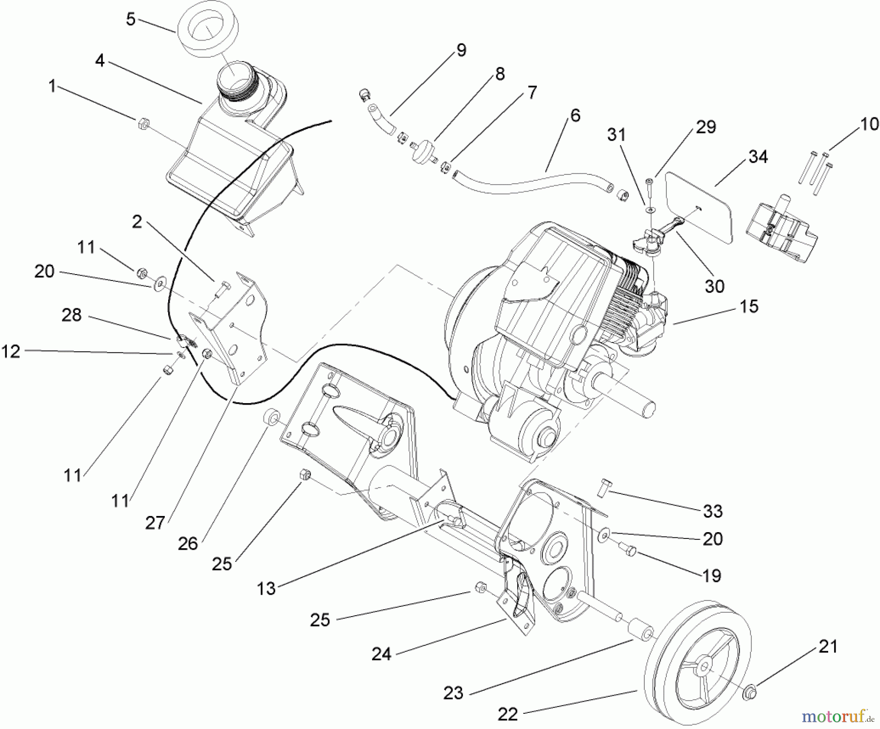 Toro Neu Snow Blowers/Snow Throwers Seite 1 38536 (2450) - Toro CCR 2450 GTS Snowthrower, 2004 (240000001-240999999) ENGINE AND FRAME ASSEMBLY