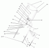 Toro 38537 (3650) - CCR 3650 GTS Snowthrower, 2004 (240000001-240999999) Ersatzteile HANDLE ASEMBLY