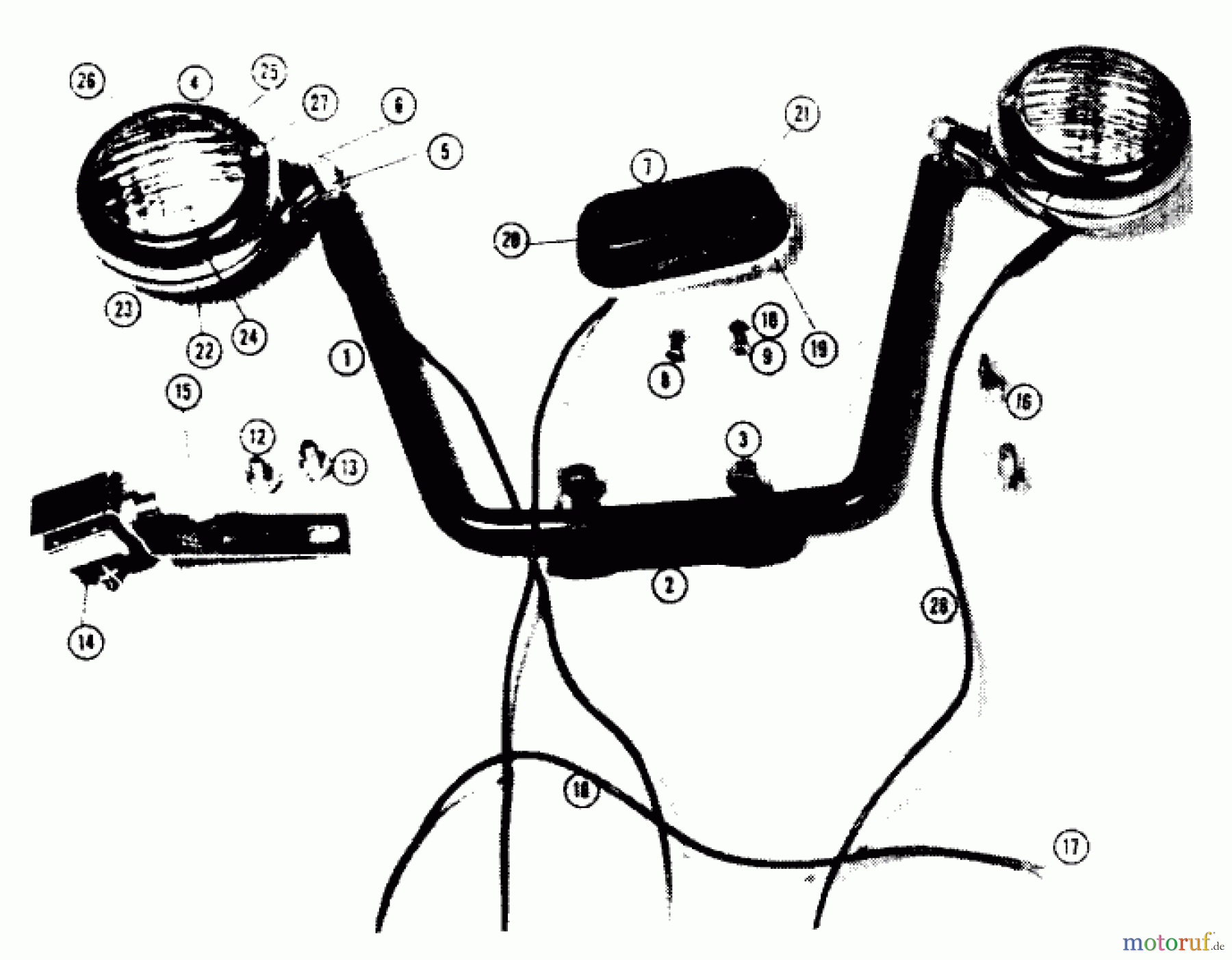 Toro Neu Accessories HY-2 - Toro Hydraulic Lift, 1963 HEAD & TAIL LIGHT HL-5 PARTS LIST