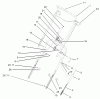 Toro 38538 (3650) - CCR 3650 GTS Snowthrower, 2004 (240000001-240999999) Ersatzteile HANDLE ASSEMBLY