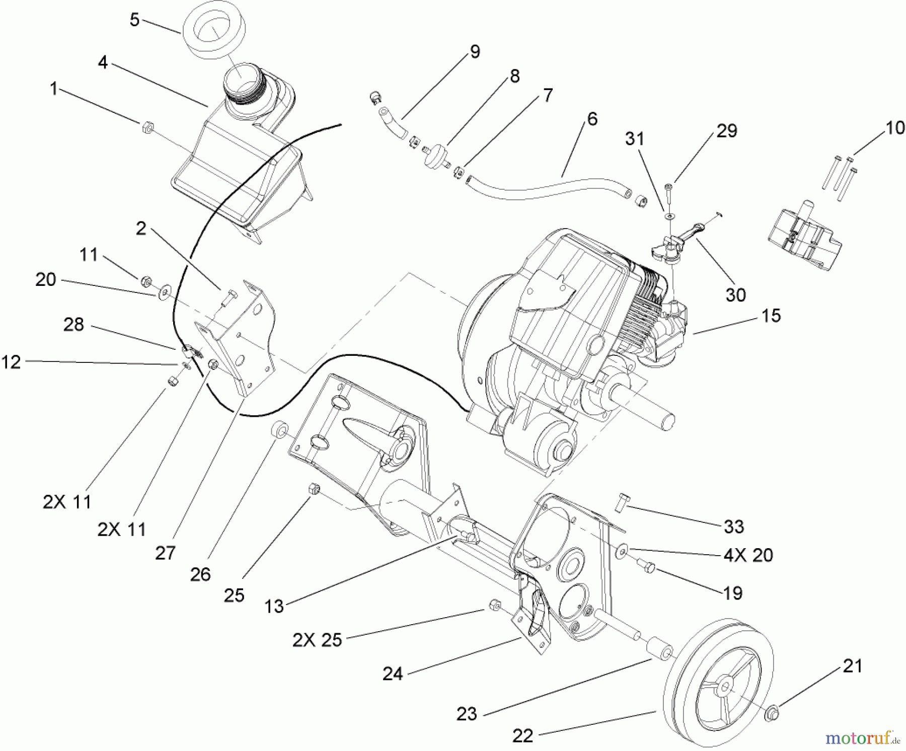 Toro Neu Snow Blowers/Snow Throwers Seite 1 38538 (3650) - Toro CCR 3650 GTS Snowthrower, 2005 (250000001-250999999) ENGINE AND FRAME ASSEMBLY