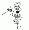 Toro 38540 (824) - 824 Power Shift Snowthrower, 1988 (8000001-8999999) Ersatzteile REWIND STARTER NO. 590630