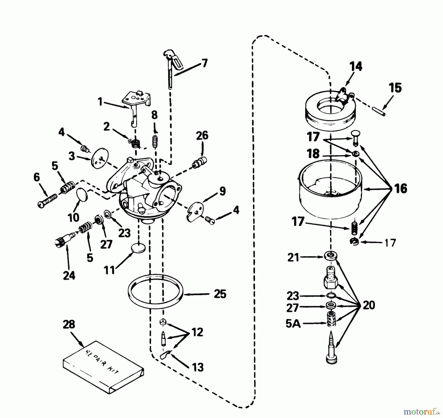 Toro Neu Snow Blowers/Snow Throwers Seite 1 38543 (824) - Toro 824 Power Shift Snowthrower, 1992 (2000001-2999999) CARBURETOR TECUMSEH NO. 632334A
