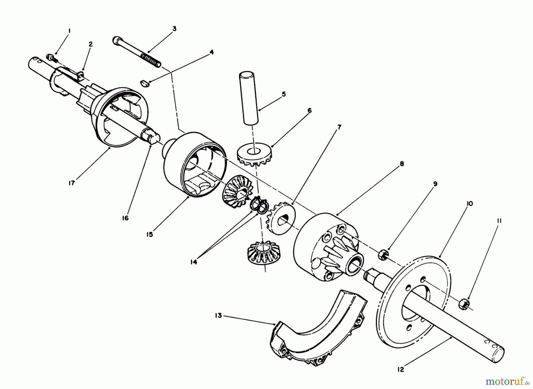 Toro Neu Snow Blowers/Snow Throwers Seite 1 38540 (824) - Toro 824 Power Shift Snowthrower, 1992 (2000001-2999999) DIFFERENTIAL KIT MODEL NO. 38038 (OPTIONAL)