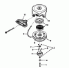 Toro 38543 (824) - 824 Power Shift Snowthrower, 1992 (2000001-2999999) Ersatzteile REWIND STARTER TECUMSEH NO. 590630