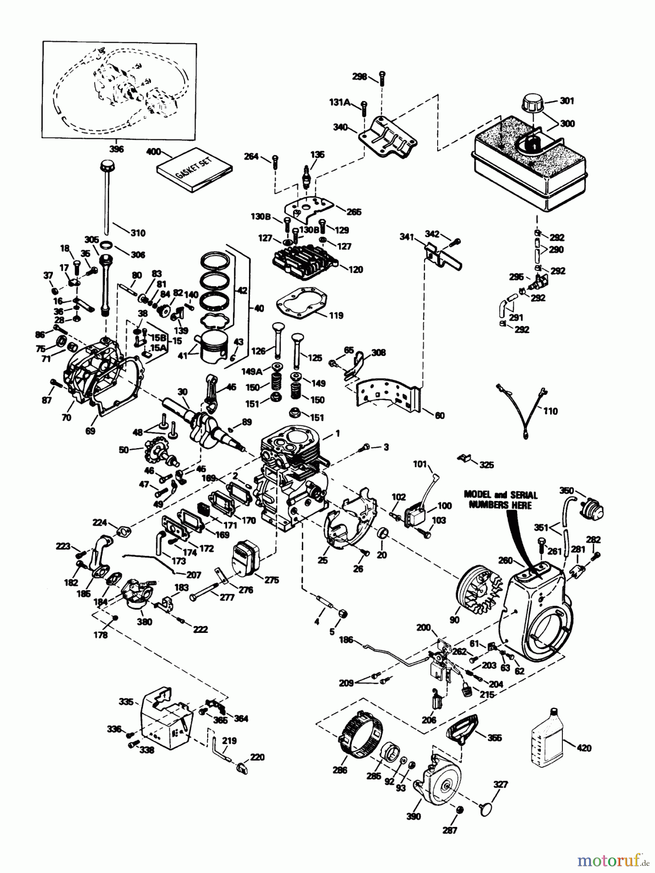 Toro Neu Snow Blowers/Snow Throwers Seite 1 38543 (824) - Toro 824 Power Shift Snowthrower, 1994 (4900001-4999999) ENGINE TECUMSEH MODEL NO. HM80-155337S