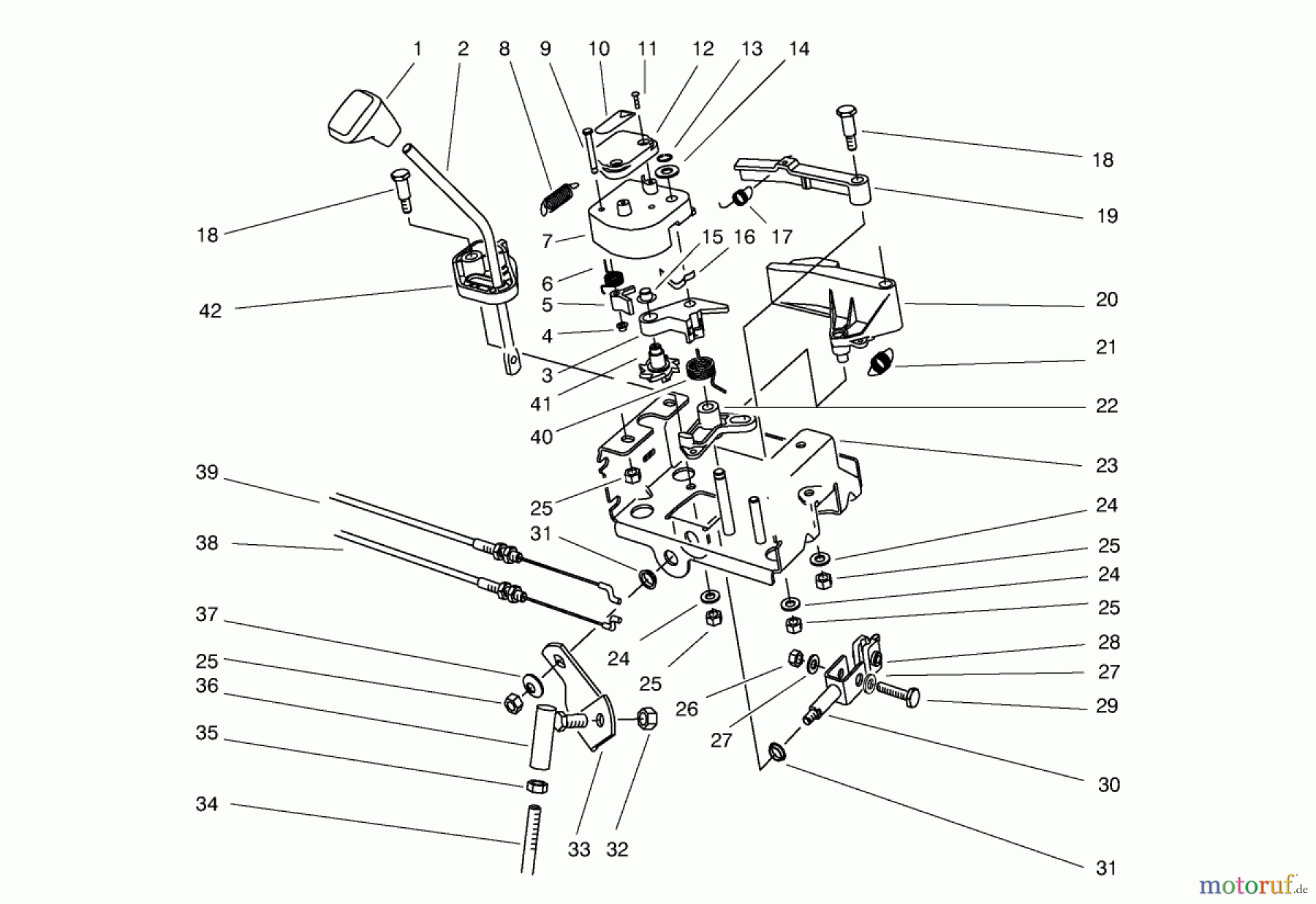Toro Neu Snow Blowers/Snow Throwers Seite 1 38540 (824) - Toro 824 Power Shift Snowthrower, 1998 (8900001-8999999) TRACTION LINKAGE ASSEMBLY