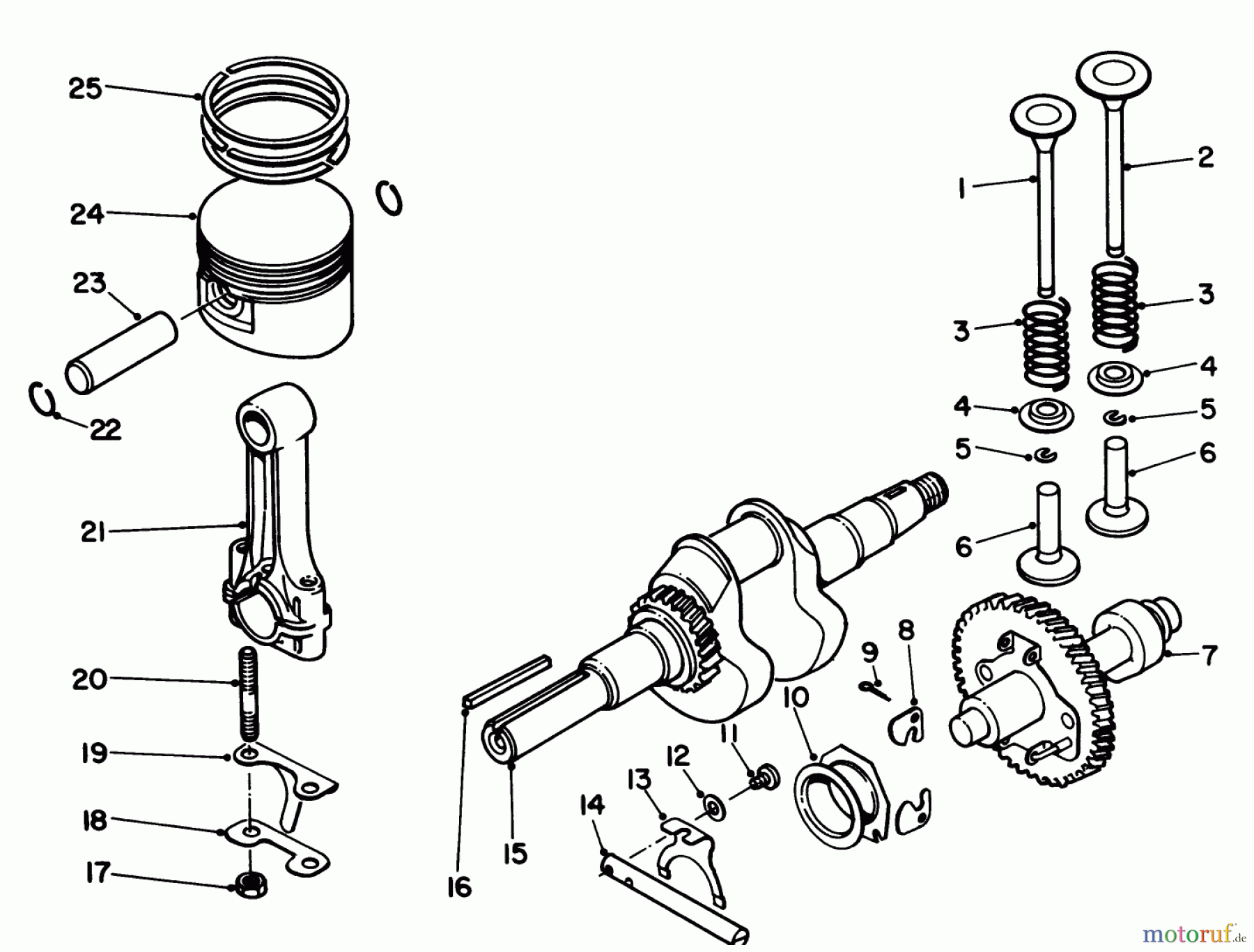  Toro Neu Edgers 58430 - Toro 3.5 hp Edger, 1986 (6000001-6999999) CRANKSHAFT ASSEMBLY