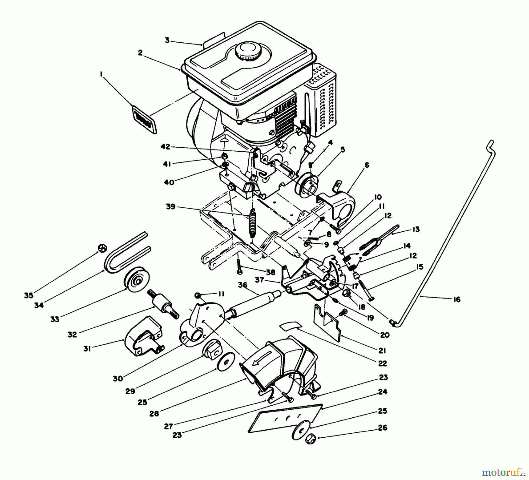  Toro Neu Edgers 58430 - Toro 3.5 hp Edger, 1987 (7000001-7999999) ENGINE & BLADE ASSEMBLY