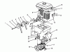 Toro 38545 (828) - 828 Power Shift Snowthrower, 1988 (8000001-8999999) Ersatzteile ENGINE ASSEMBLY