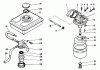 Toro 58430 - 3.5 hp Edger, 1987 (7000001-7999999) Ersatzteile FUEL TANK & CARBURETOR ASSEMBLY