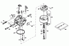 Toro 38555 (1028) - 1028 Power Shift Snowthrower, 1995 (59000001-59999999) Ersatzteile CARBURETOR NO. 632370A
