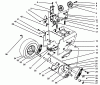 Toro 38555 (1028) - 1028 Power Shift Snowthrower, 1995 (59000001-59999999) Ersatzteile TRACTION DRIVE ASSEMBLY