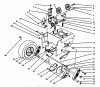 Toro 38555 (1028) - 1028 Power Shift Snowthrower, 1996 (69000001-69999999) Ersatzteile TRACTION DRIVE ASSEMBLY
