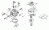 Toro 38555 (1028) - 1028 Power Shift Snowthrower, 1997 (790000001-799999999) Ersatzteile CARBURETOR NO. 632370A