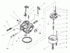 Toro 38555 (1028) - 1028 Power Shift Snowthrower, 1998 (890000001-899999999) Ersatzteile CARBURETOR ASSEMBLY NO. 640054