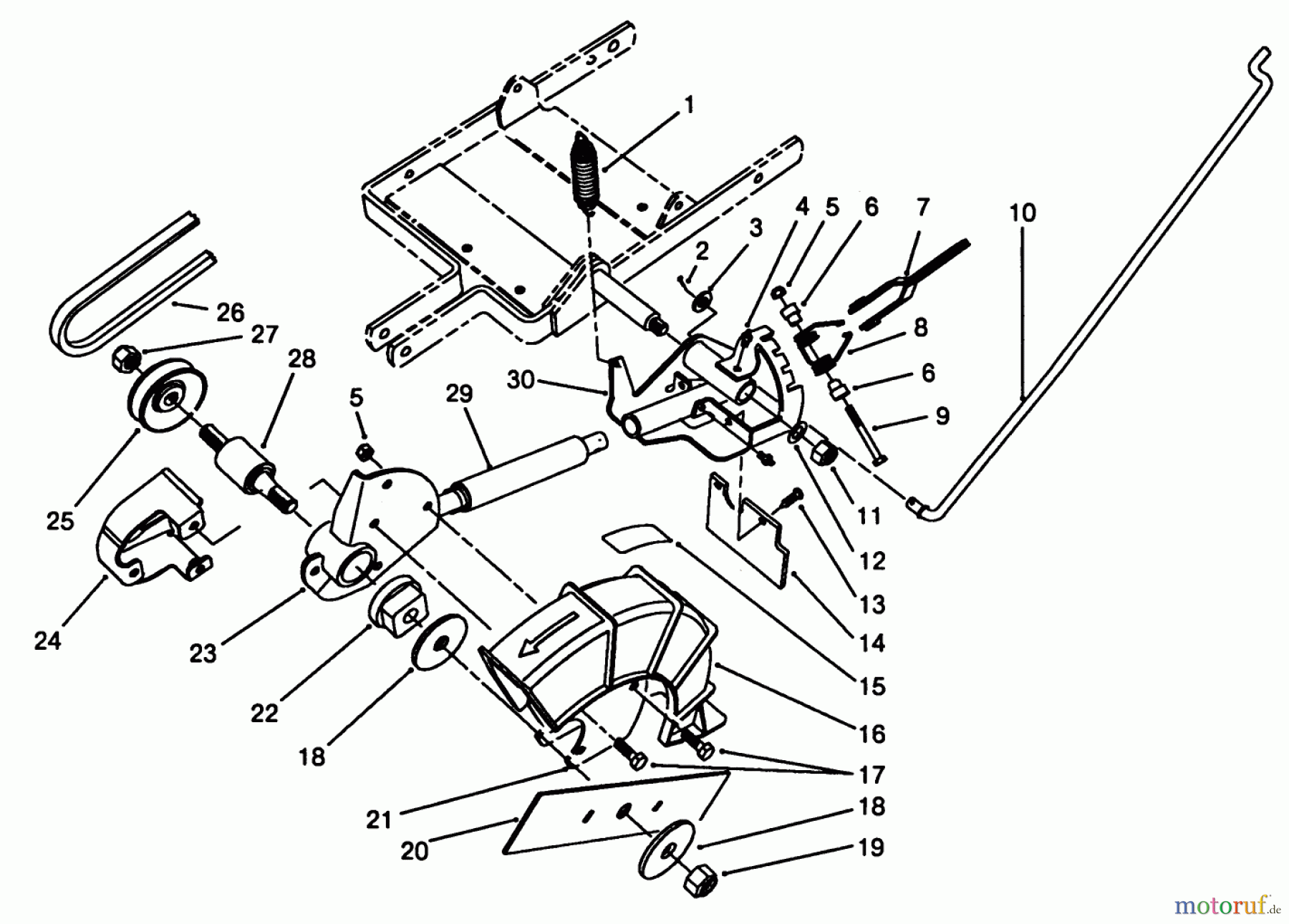  Toro Neu Edgers 58431 - Toro 3.5 hp Edger, 1987 (7000001-7999999) PIVOT ARM ASSEMBLY