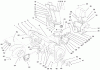 Toro 38559 (1028) - 1028 Power Shift Snowthrower, 1999 (99000001-99999999) Ersatzteile HOUSING ASSEMBLY