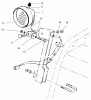 Toro 38559 (1028) - 1028 Power Shift Snowthrower, 2000 (200000001-200999999) Ersatzteile HEADLAMP ASSEMBLY NO. 54-9871 (ONLY ON: 38559)