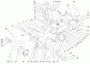 Toro 38559 (1028) - 1028 Power Shift Snowthrower, 2000 (200000001-200999999) Ersatzteile HOUSING AND ENGINE FRAME ASSEMBLY