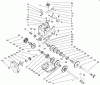 Toro 38559 (1028) - 1028 Power Shift Snowthrower, 2000 (200000001-200999999) Ersatzteile TRACTION GEARCASE ASSEMBLY NO. 66-8030
