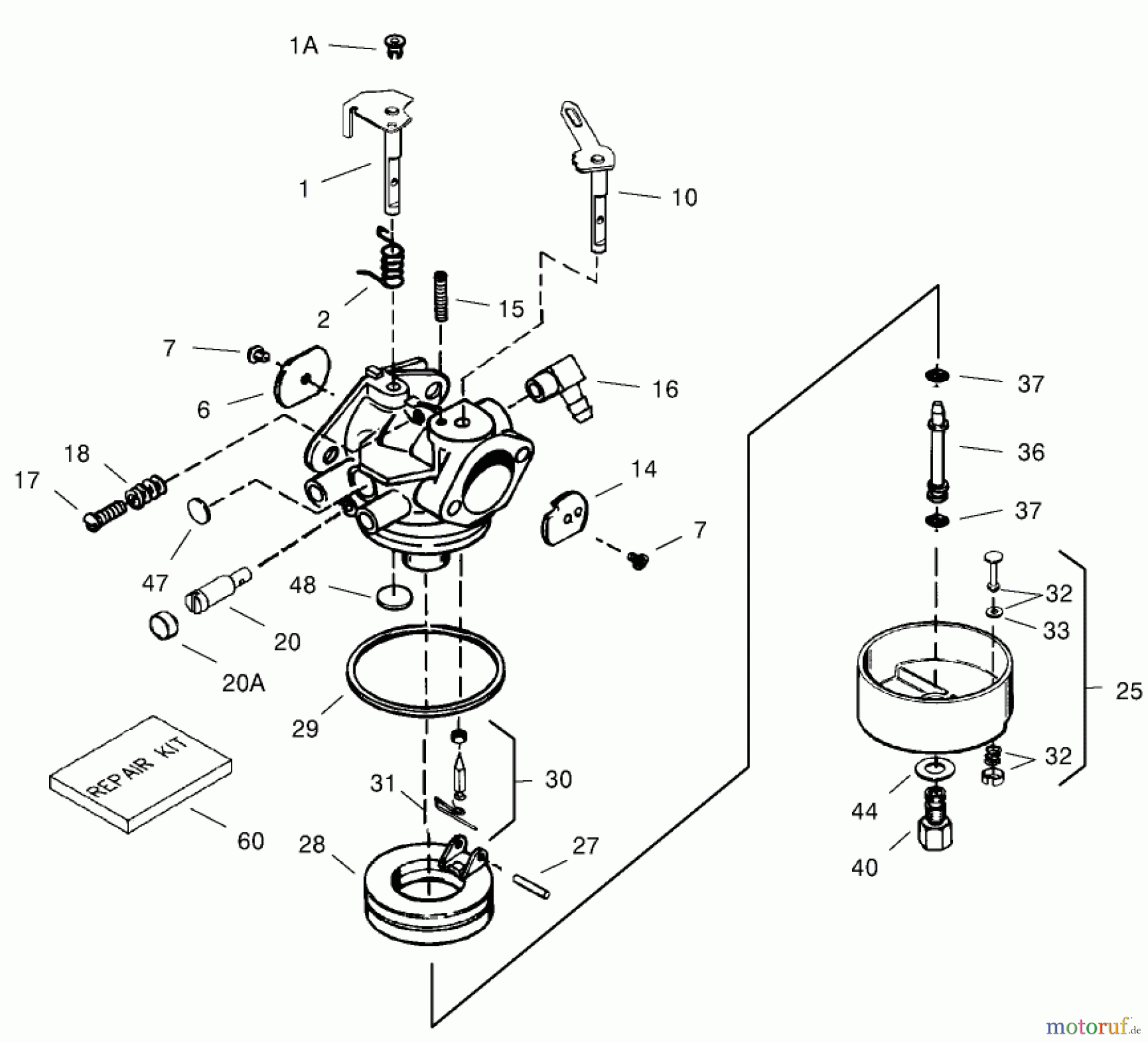 Toro Neu Snow Blowers/Snow Throwers Seite 1 38560 (1028) - Toro 1028 Power Shift Snowthrower, 2002 (220000001-220999999) CARBURETOR NO. 640169