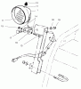 Toro 38560 (1028) - 1028 Power Shift Snowthrower, 2002 (220000001-220999999) Ersatzteile HEADLAMP ASSEMBLY NO. 54-9871 (ONLY ON: 38559)