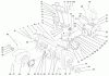 Toro 38560 (1028) - 1028 Power Shift Snowthrower, 2002 (220000001-220999999) Ersatzteile HOUSING AND ENGINE FRAME ASSEMBLY